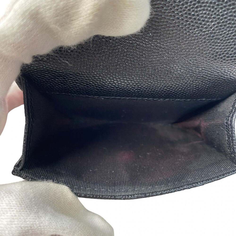CHANEL Black Caviar Leather Logo Wallet - Picture 13 of 16